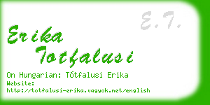 erika totfalusi business card
